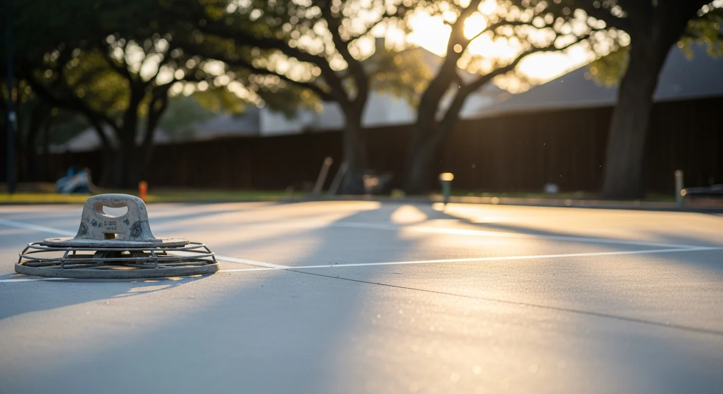 Custom pickleball court concrete slab installation