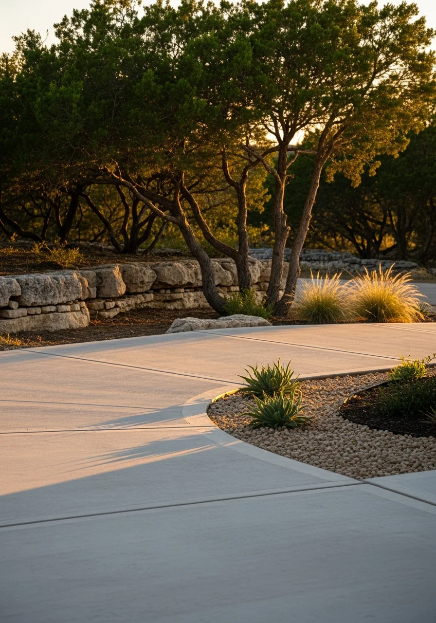 Leander home with spacious grounds and natural landscape features.